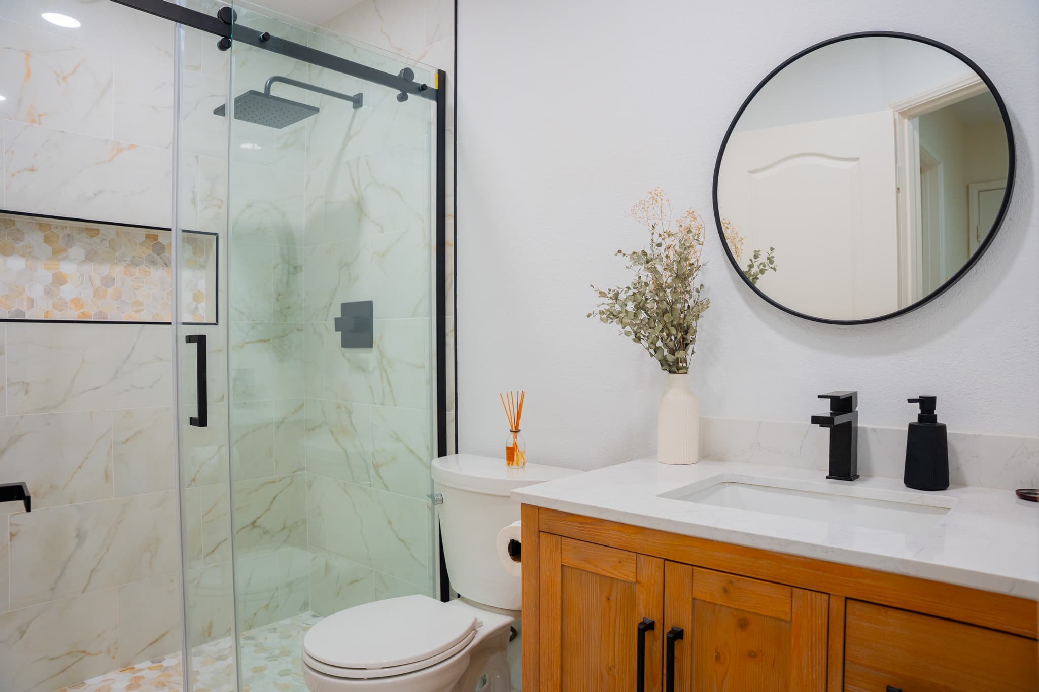 Spa-like bathroom with shower in San Diego - Need For Build Bathroom Remodel