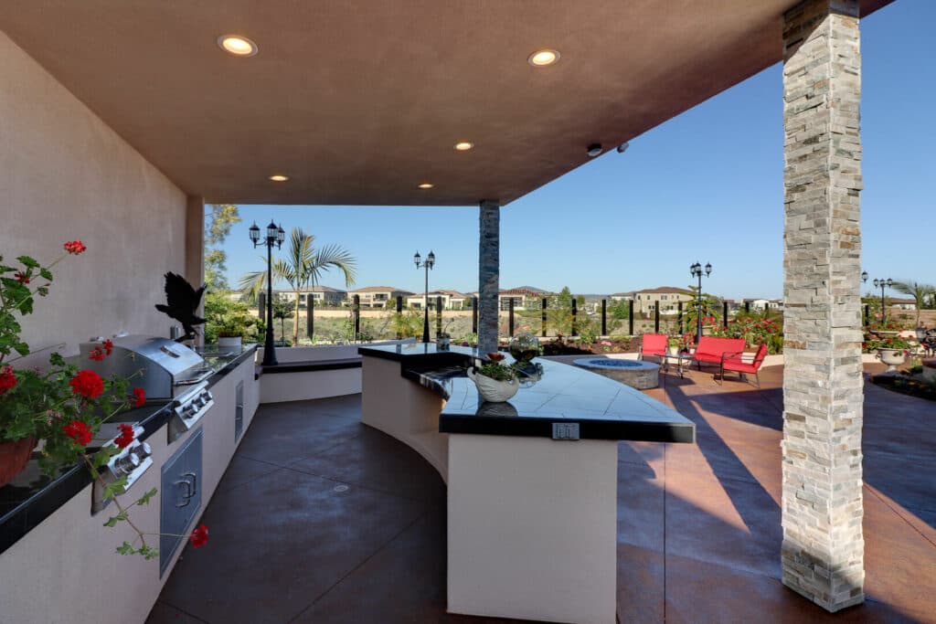 Outdoor Kitchen Under Patio Cover