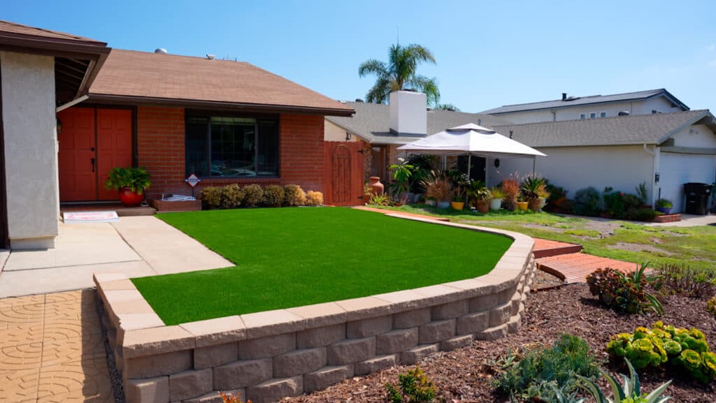 Turf and retaining wall in San Diego - Need for Build