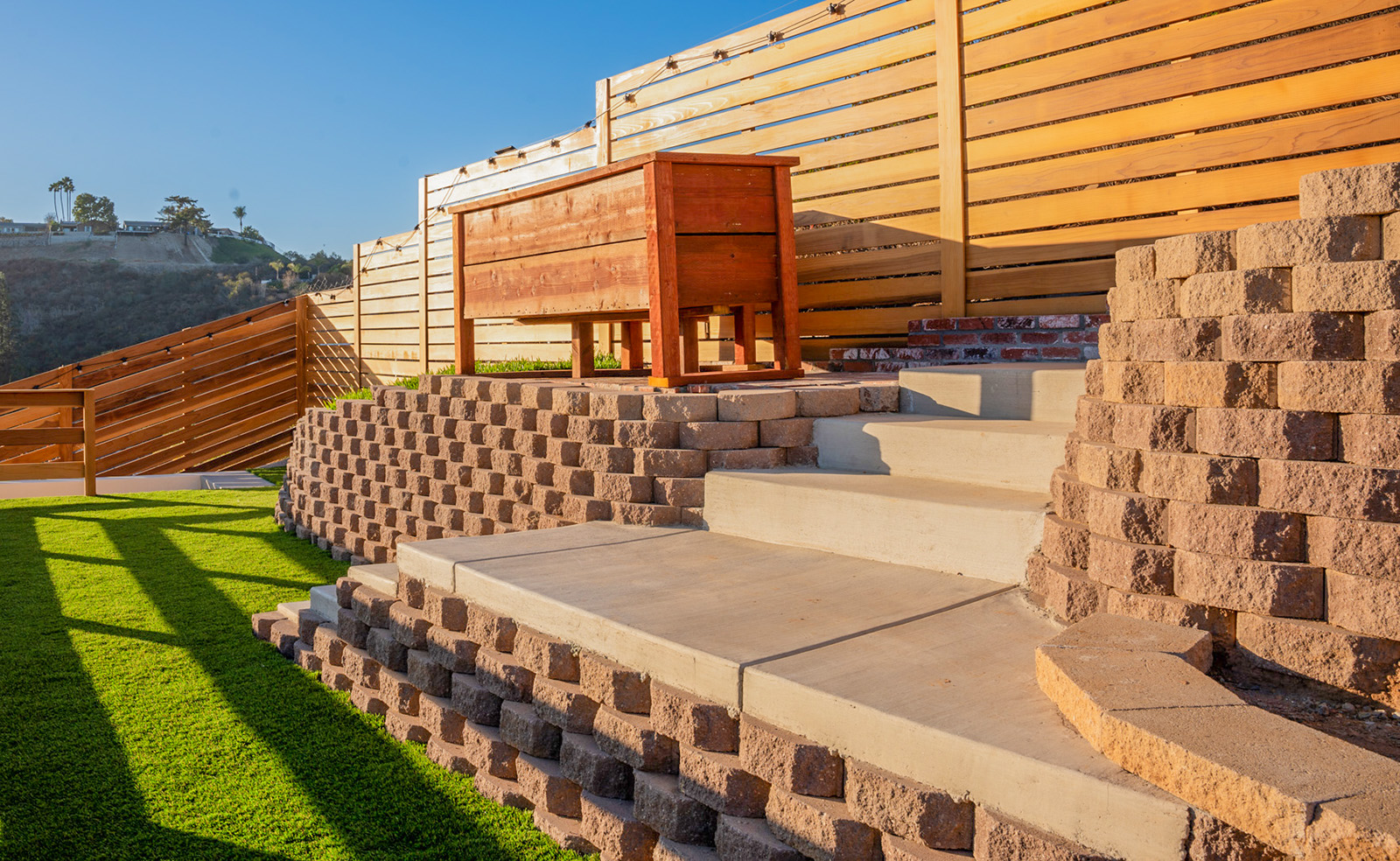 concrete block retaining wall San Diego