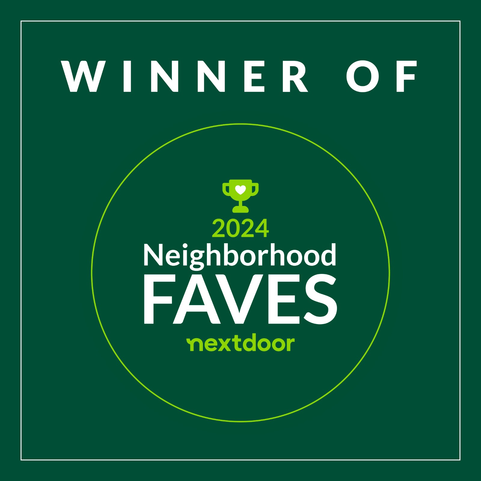 Nextdoor 2024 neighborhood faves - need for build